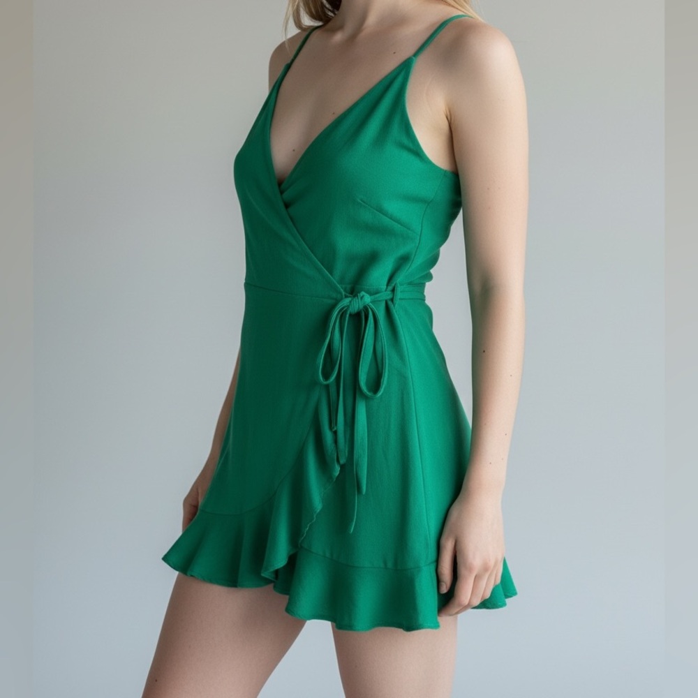 GB woman’s wrap around ruffle dress size XL